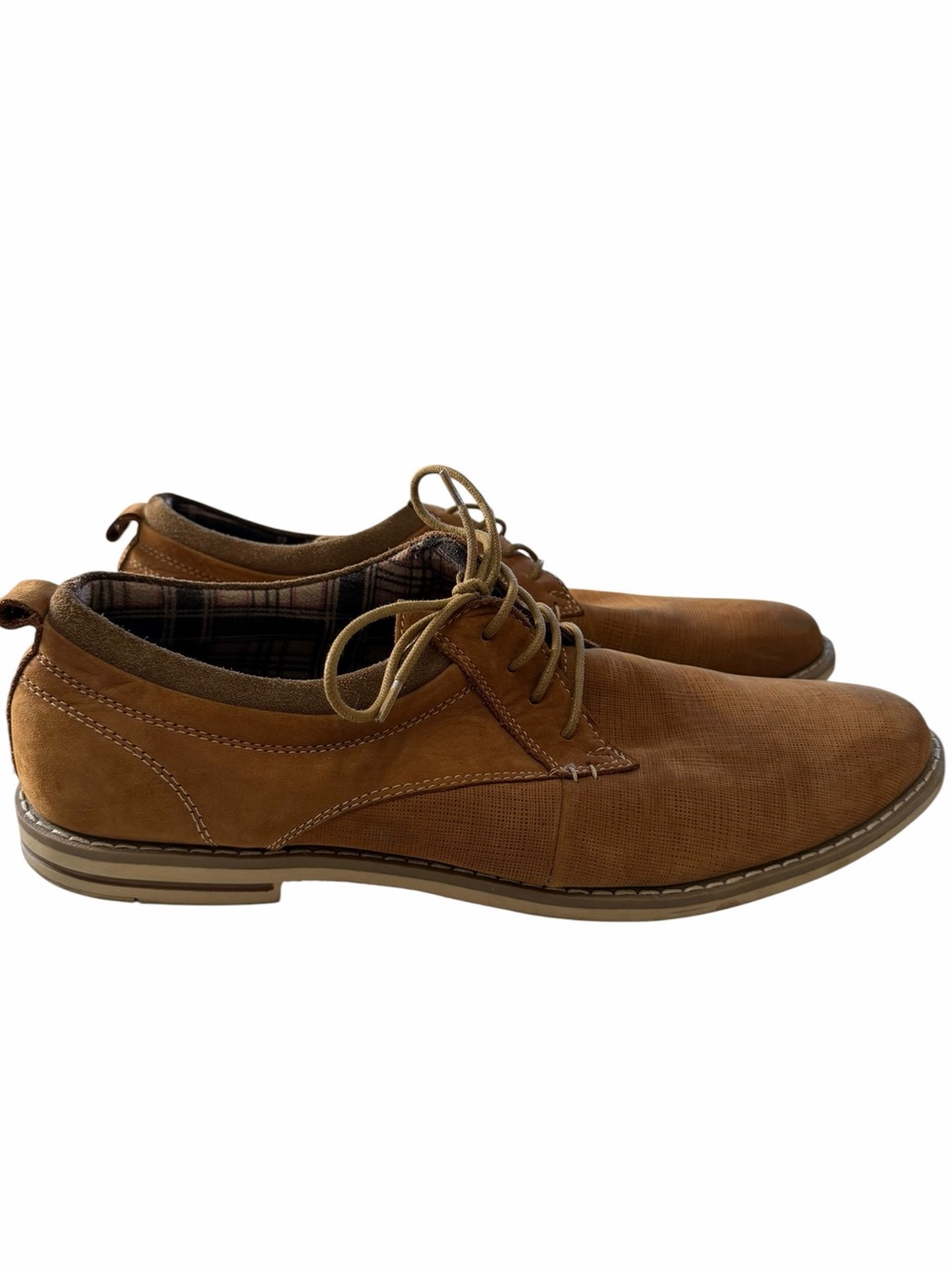 Steve Madden Men’s 11.5 Brown Leather Oxford Ferraro Lace Casual Dress Shoes S2